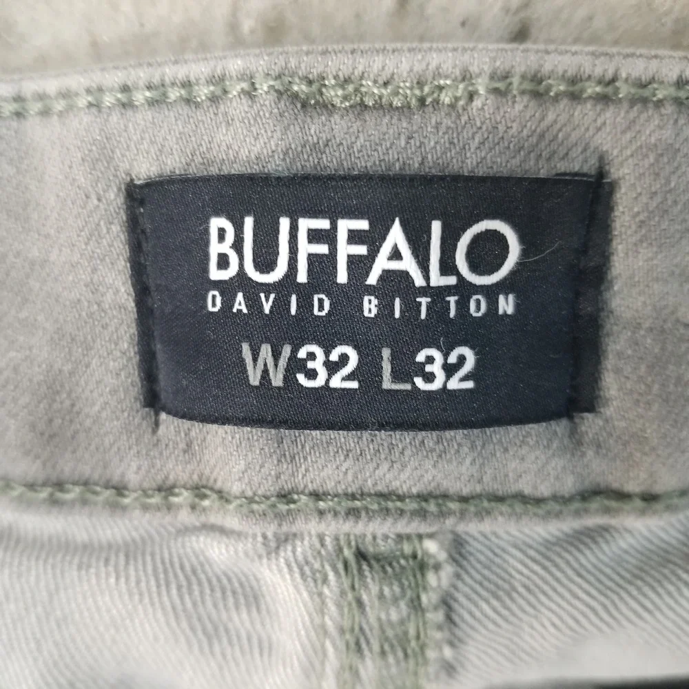 Buffalo Jeans Men 32x32 Gray David Bitton Slim Fit Stretch Denim Pants